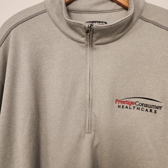 Pebble Beach Performance 1/4 Zip Pullover Embroidered Logos Mens XXL NEW - Picture 4 of 16
